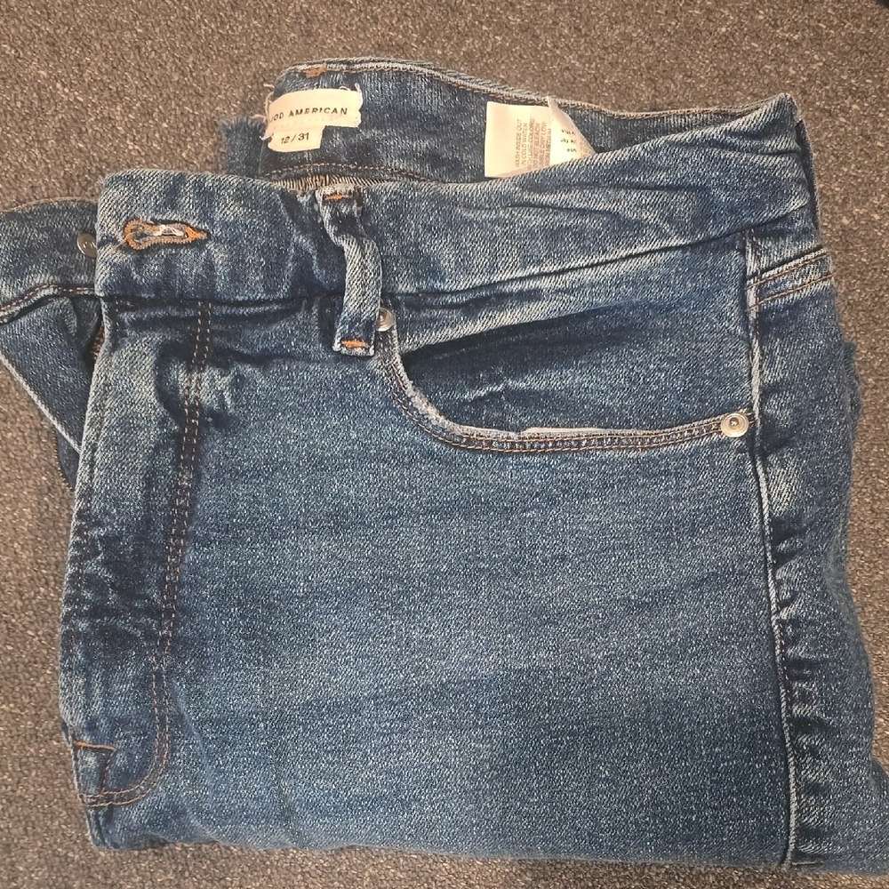 Good American Denim Straight 12/31 Pants GBC953T